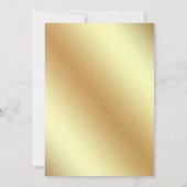 金ゴールドの花とストライプ セーブザデート (裏面)