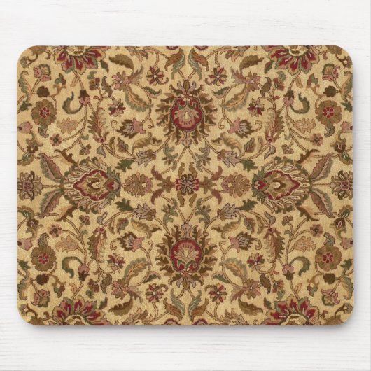 金ゴールドの花のアラベスクのオリエンタルのtapastery マウスパッド (正面)