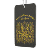 金ゴールドの花のバイソン カーエアーフレッシュナー (左)