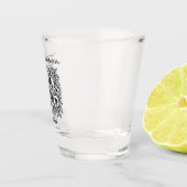 金ゴールドの花のバイソン ショットグラス (右)