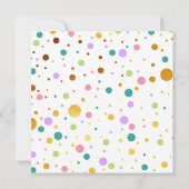 金ゴールドの花のユニコーンのパーティー 招待状 (裏面)