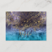 金ゴールドの花の曼荼羅および紙吹雪のイメージ 名刺 (正面)