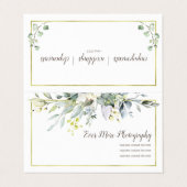 金ゴールドの花のBohoの|折られた名刺 名刺 (外部フラット)