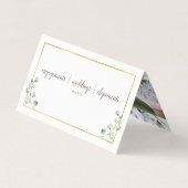 金ゴールドの花のBohoの|折られた名刺 名刺 (裏面)