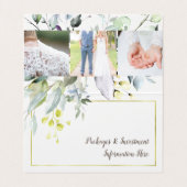 金ゴールドの花のBohoの|折られた名刺 名刺 (内部フラット)