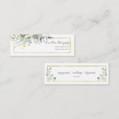 金ゴールドの花のBoho |の名刺|の写真撮影 スキニー名刺 (正面/裏面)