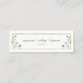 金ゴールドの花のBoho |の名刺|の写真撮影 スキニー名刺 (裏面)