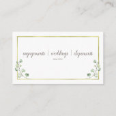 金ゴールドの花のBoho |の名刺|の写真撮影 名刺 (裏面)