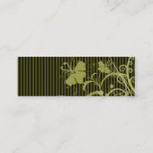 金ゴールドの花は縞で飾り、 スキニー名刺 (裏面)