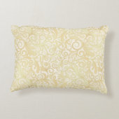 金ゴールドの花柄の葉パターン アクセントクッション (裏面)