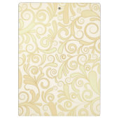 金ゴールドの花柄の葉パターン クリップボード (裏面)