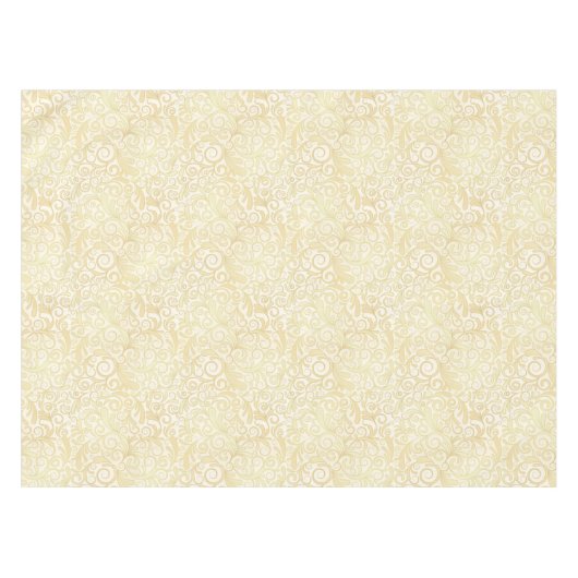 金ゴールドの花柄の葉パターン テーブルクロス (正面(横))