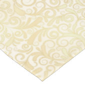 金ゴールドの花柄の葉パターン テーブルクロス (アングル)