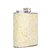 金ゴールドの花柄の葉パターン フラスク (右)