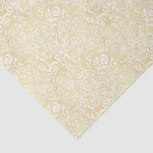 金ゴールドの花柄の葉パターン 薄葉紙 (詳細)