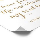 金ゴールドの花 ポスター (角)