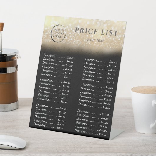 金ゴールドの華カスタムやかな豪華ロゴの価格リスト最も高い 台座サイン (インサイチュ)