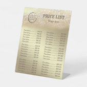 金ゴールドの華カスタムやかな豪華ロゴの価格リスト最も高い 台座サイン (正面)