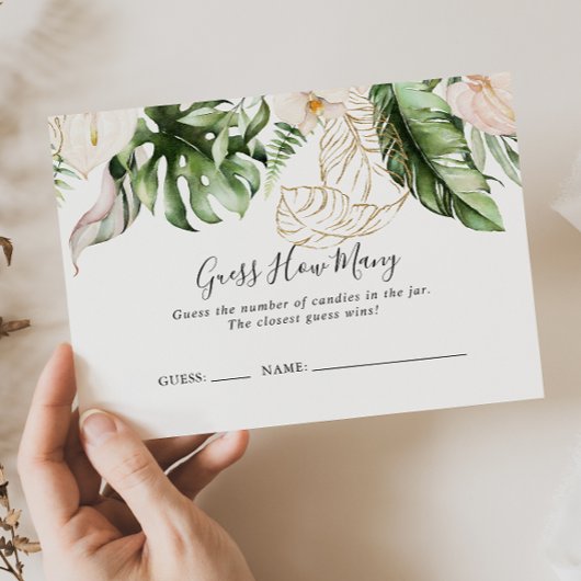 金ゴールドの葉がゲームカードの数を推測 名刺