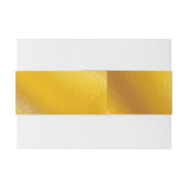 金ゴールドの葉とエレガントスクリプ結婚トの 招待状ベリーバンド (裏面例)