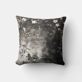 金ゴールドの葉のつる植物 クッション