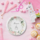 金ゴールドの葉のフローラ結婚のケーキ ペーパープレート (パーティー)