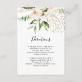 金ゴールドの葉のフローラ結婚の方向 エンクロージャーカード (正面)