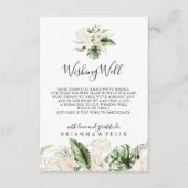 金ゴールドの葉のフローラ結婚の願いの井戸 エンクロージャーカード (正面)