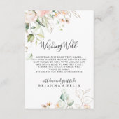 金ゴールドの葉のフローラ結婚の願い井戸 エンクロージャーカード (正面)