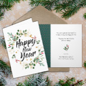 金ゴールドの葉フローラ | Red Berry新年 シーズンカード