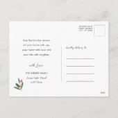 金ゴールドの葉フローラ | Red Berry新年 シーズンポストカード (裏面)