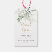 金ゴールドの葉結婚は有難う ギフトタグ (正面)