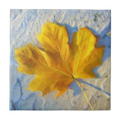 金ゴールドの葉～セラミックタイル タイル (正面)