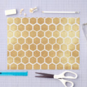 金ゴールドの蜂の立方体パターン、金ゴールド、蜂の立方体、パターン、fau 薄葉紙 (クラフト)