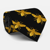 金ゴールドの蜂 ネクタイ (ロール)