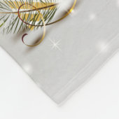 金ゴールドの蝋燭のクリスマスのエレガントな休日の家の装飾 フリースブランケット (角)