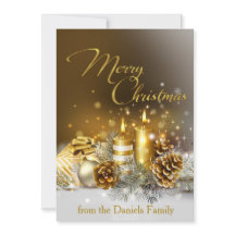 金ゴールドの蝋燭のメリークリスマスのエレガントで大きい休日