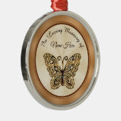 金ゴールドの蝶パーソナライズな記憶のオーナメント メタルオーナメント (右)