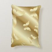 金ゴールドの蝶、の、テンプレート王室のな照ること金、 アクセントクッション (裏面(縦))