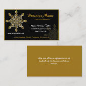 金ゴールドの装飾的な芸術の目的の名刺との黒 名刺 (正面/裏面)