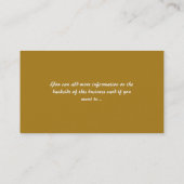 金ゴールドの装飾的な芸術の目的の名刺との黒 名刺 (裏面)