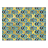 金ゴールドの装飾的なHamsa手パターン テーブルクロス (正面(横))