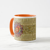 金ゴールドの記号による日曜日の曼荼羅 マグカップ (正面左)