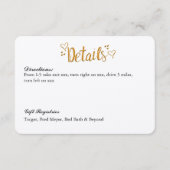 金ゴールドの詳細カード結婚の後に幸せに エンクロージャーカード (正面)