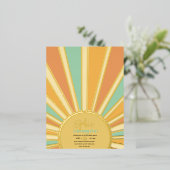 金ゴールドの誕生日の招待状 箔シーズンポストカード (立ち正面)