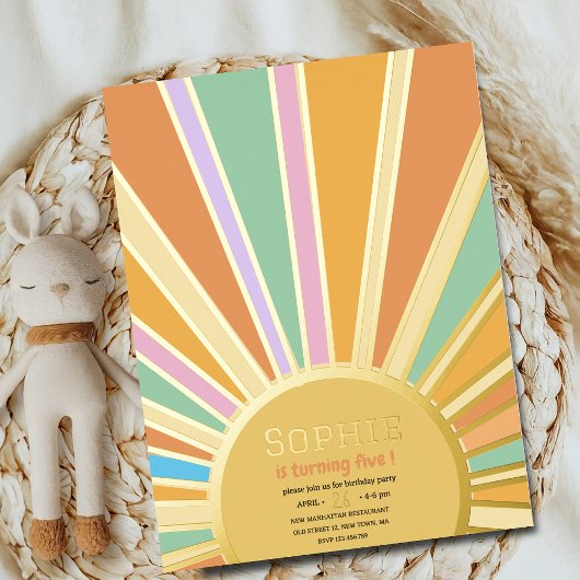 金ゴールドの誕生日の招待状 箔シーズンポストカード