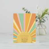 金ゴールドの誕生日の招待状 箔シーズンポストカード (立ち正面)