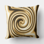 金ゴールドの調子の柔らかい焦点の螺線形の渦巻の種族のスタイル クッション (裏面)
