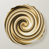 金ゴールドの調子の柔らかい焦点の螺線形の渦巻 ラウンドクッション (裏面)