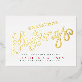 金ゴールドの賛美聖降誕祭企業の 箔シーズンカード